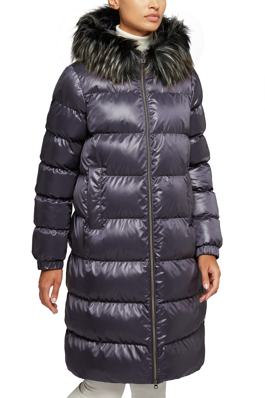 

Пуховик-пальто женский GEOX W2628HT2843 черный 52, W2628HT2843
