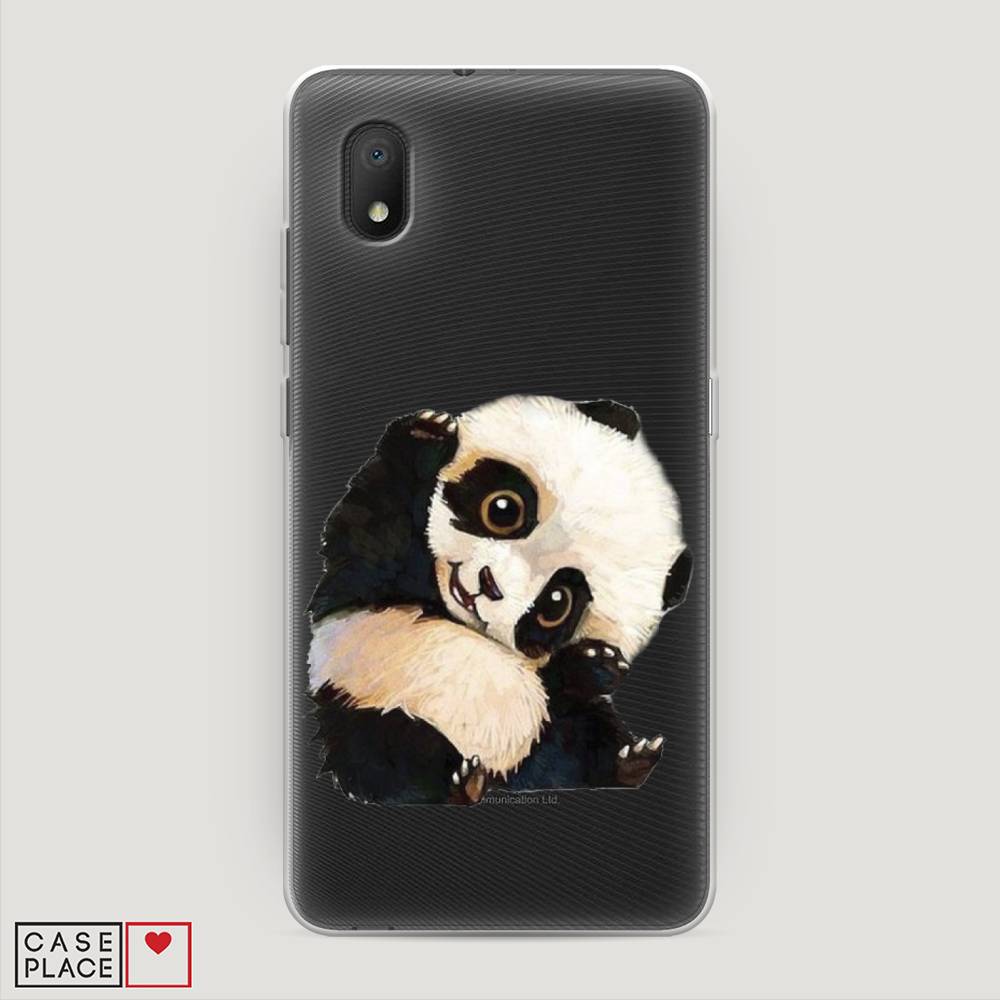 

Силиконовый чехол "Большеглазая панда" на Alcatel 1B (2020) 5002D, Большеглазая панда