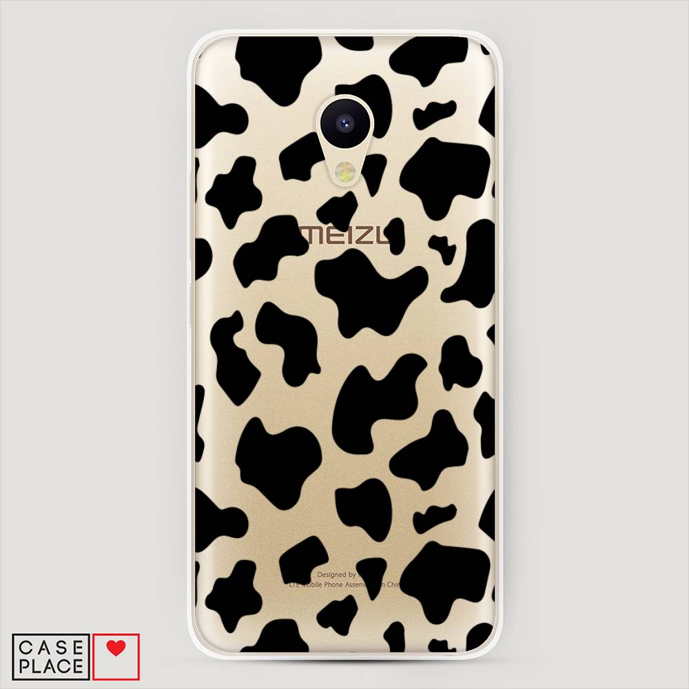 

Чехол Awog на Meizu M5c "Пятна коровы черные", Черный, 72350-2
