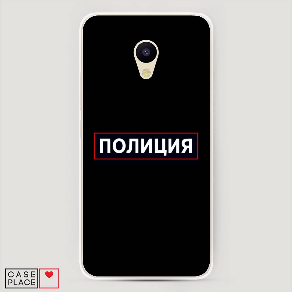 

Чехол Awog на Meizu M5c "Police logo", Черный;белый;красный, 72350-5