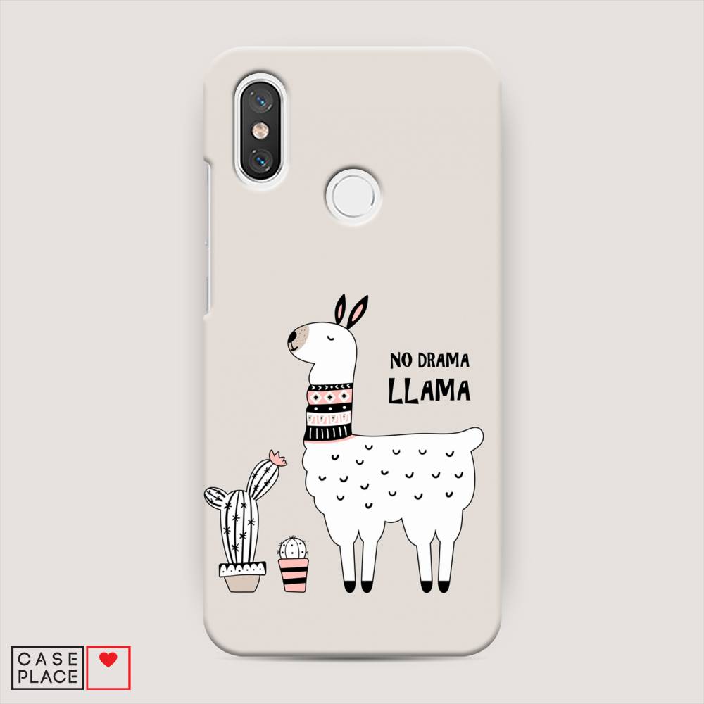 фото Пластиковый чехол "no drama llama" на xiaomi mi 8 awog