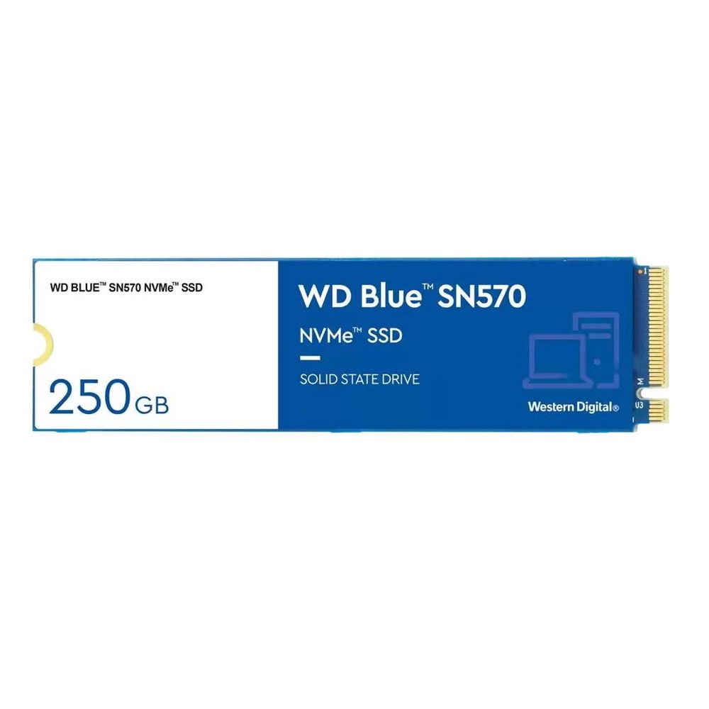 SSD накопитель WD Blue SN570 M.2 2280 250 ГБ (WDS250G3B0C)