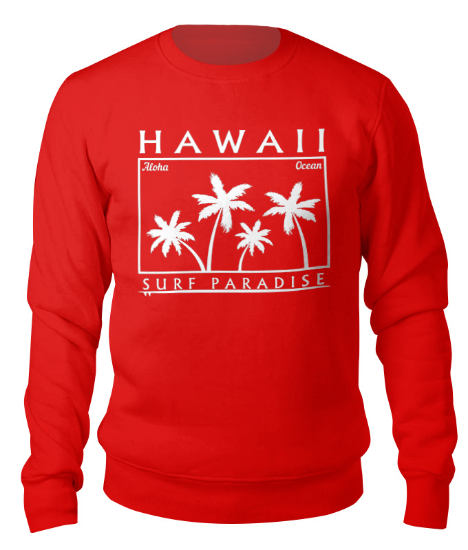 

Свитшот унисекс Printio Hawaii красный 2XL, Hawaii