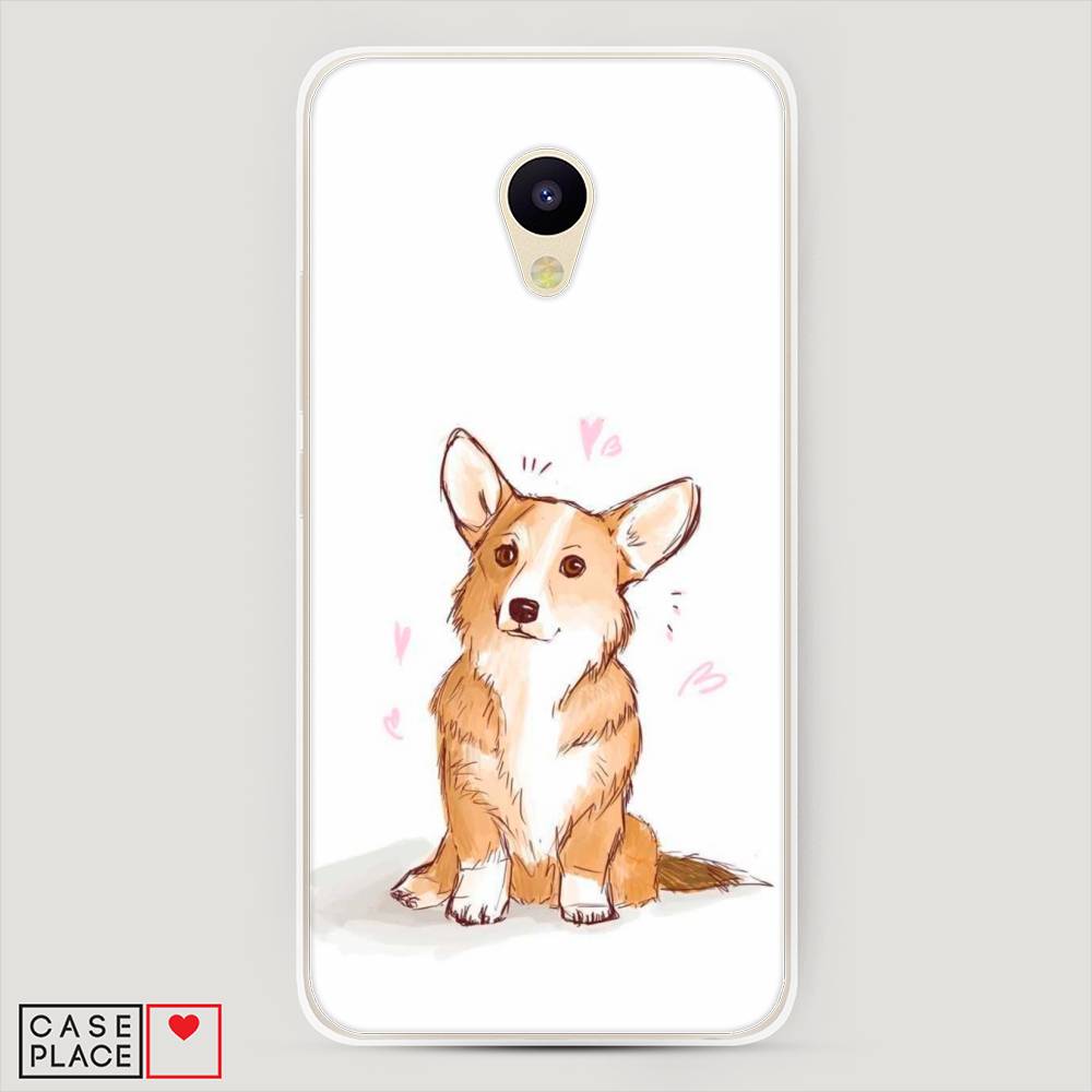 

Чехол Awog на Meizu M5c "Корги любовь", Бежевый;белый, 72350-1