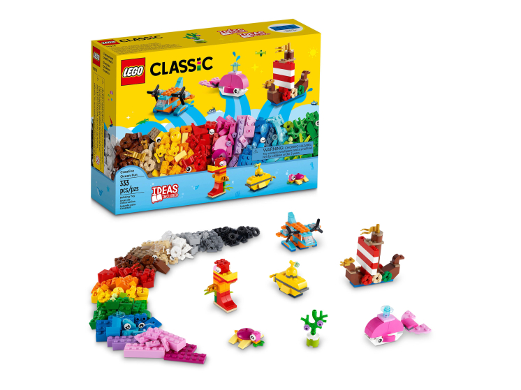 

Конструктор LEGO Classic Творческое веселье в океане, 333 детали, 11018, Творческое веселье в океане