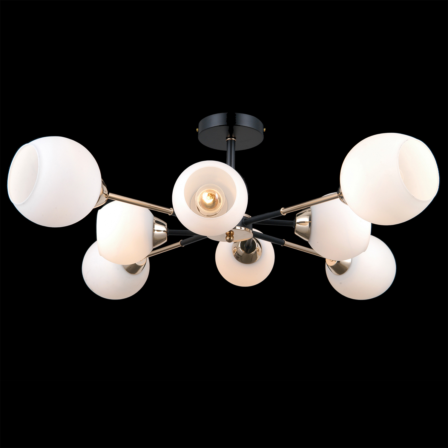 

Люстра потолочная illumico IL0715-8CSQ-24 BK GD LIBRA