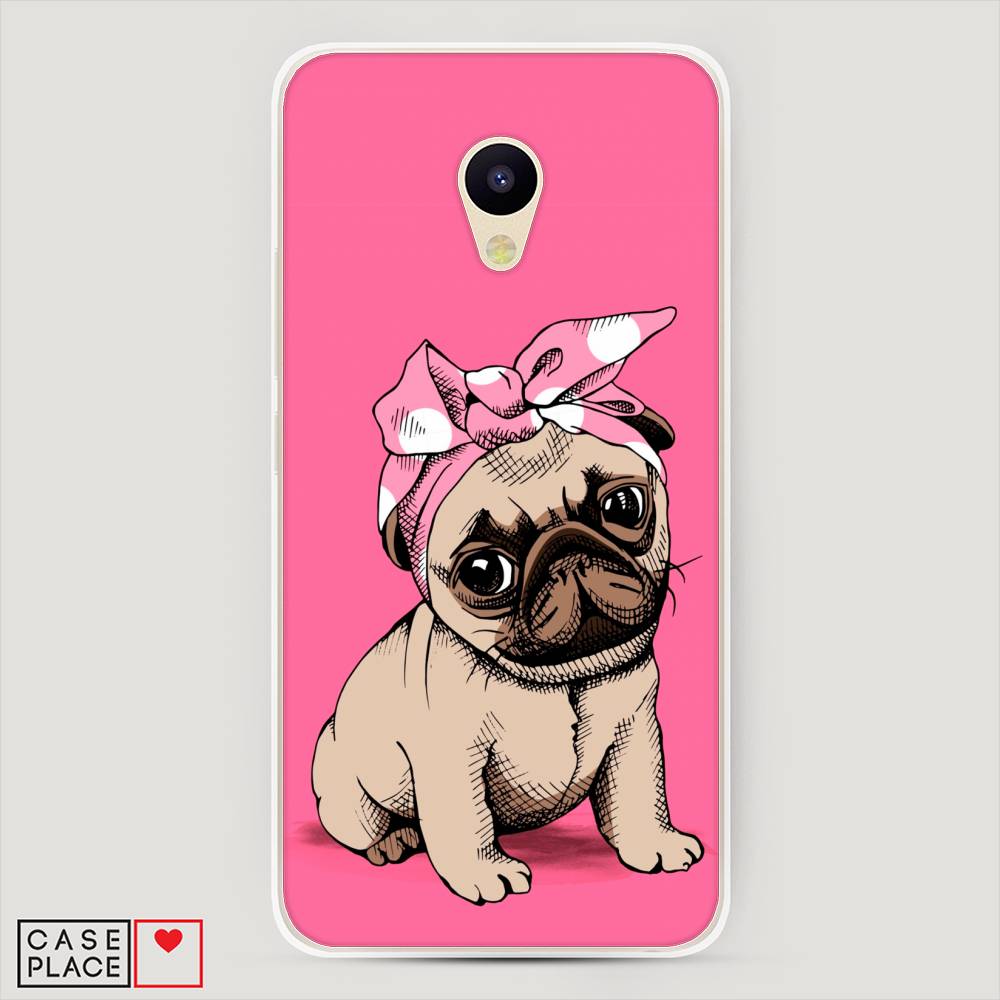 

Чехол Awog на Meizu M5c "Dog Pin-Up", Розовый;бежевый, 72350-2