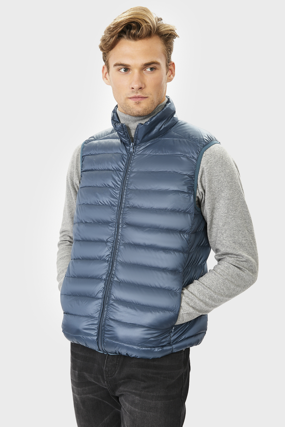 

Утепленный жилет мужской baon B671704 синий XXL