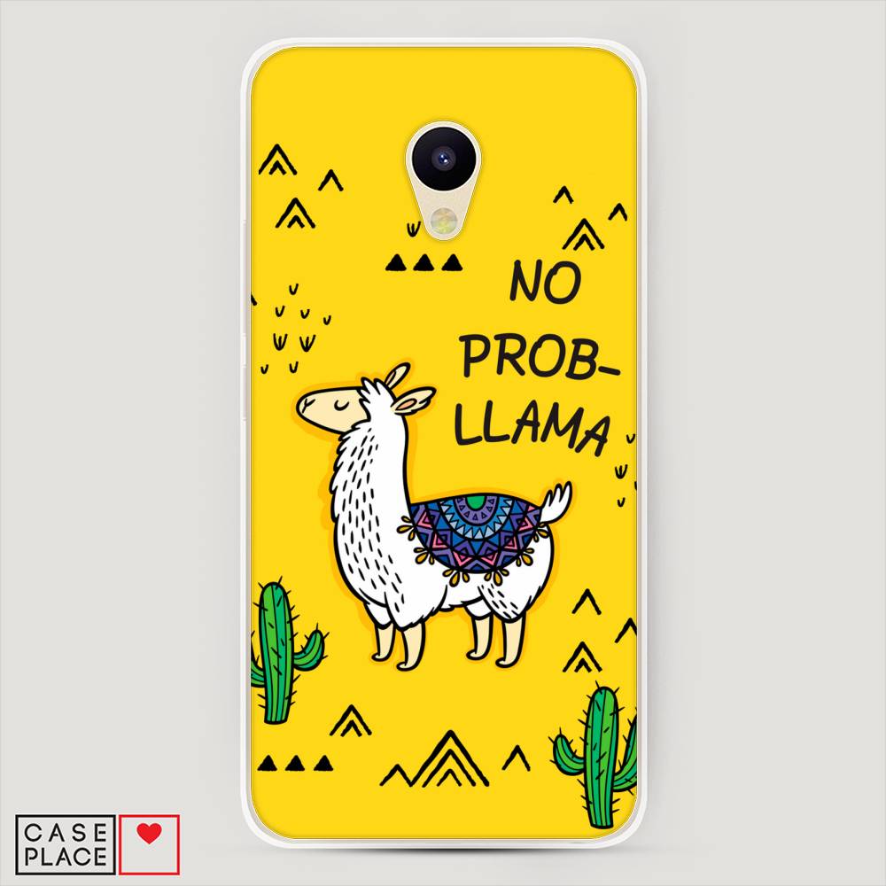 

Чехол Awog на Meizu M5c "No probLLama", Желтый;черный;синий, 72350-2