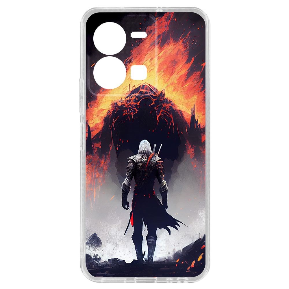 

Чехол-накладка Krutoff Clear Case Ведьмак. Геральт для Vivo Y35, Прозрачный