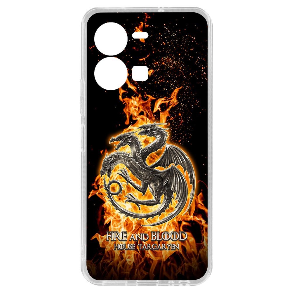 

Чехол-накладка Krutoff Clear Case Игра Престолов Дом Таргариен для Vivo Y35, Прозрачный