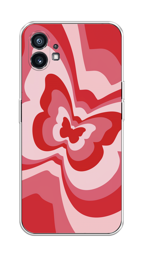 

Чехол Homey на Nothing Phone (1) "Бабочка в стиле хиппи", Красный;розовый, 3300150-1