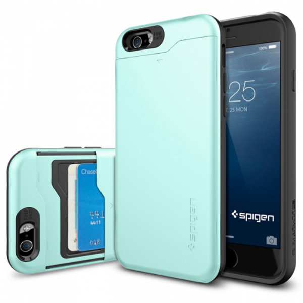 

Чехол Spigen Slim Armor CS для Apple iPhone 6 Plus/6S Plus, мятный, Бирюзовый