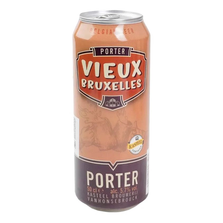 

Пивной напиток Vieux Bruxelles Porter пастеризованный нефильтрованный 5,7% 0,5 л, Темное