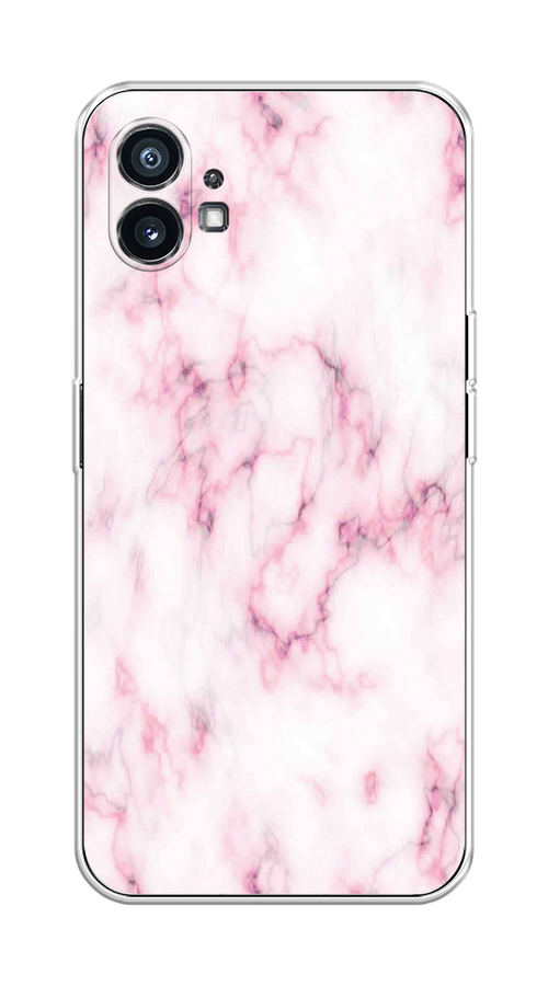 

Чехол Homey на Nothing Phone (1) "Мрамор с розовым", Белый;розовый, 3300150-1