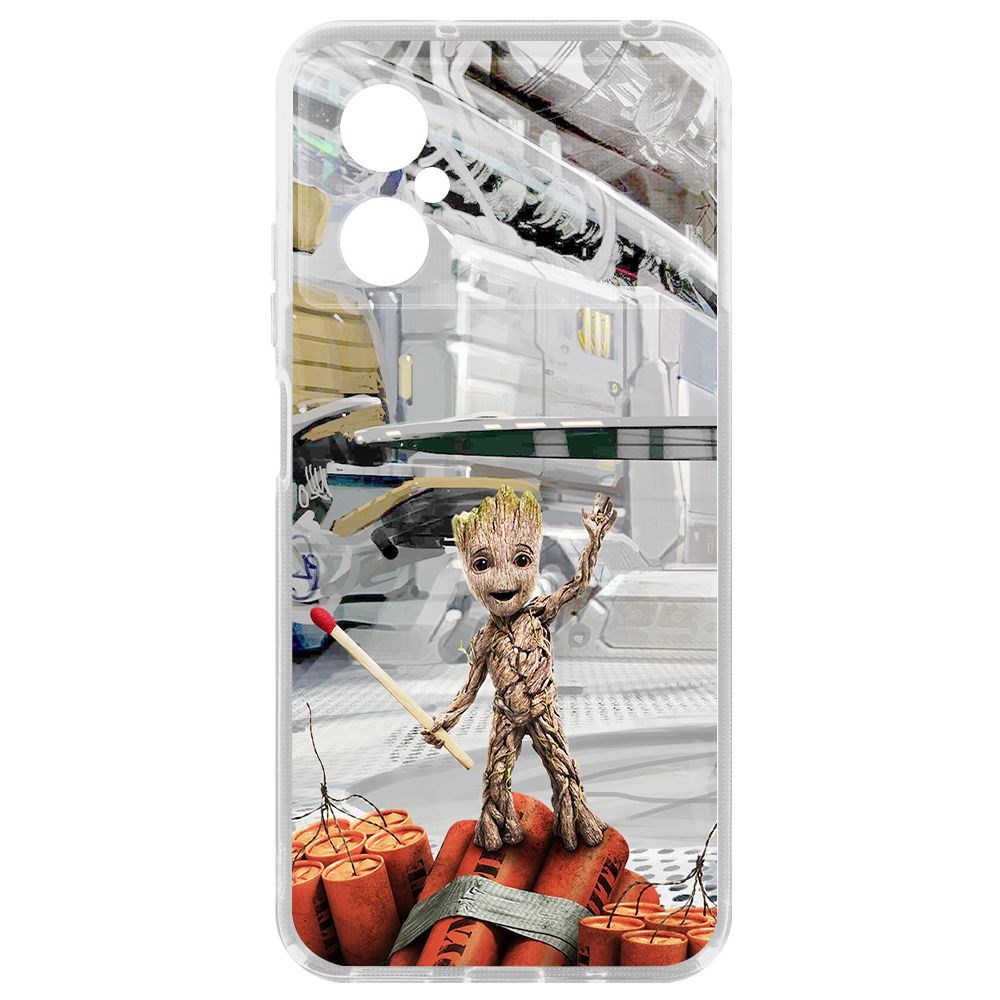 

Чехол-накладка Krutoff Clear Case Стражи Галактики. Малыш Грут для Xiaomi Poco M4 5G, Прозрачный