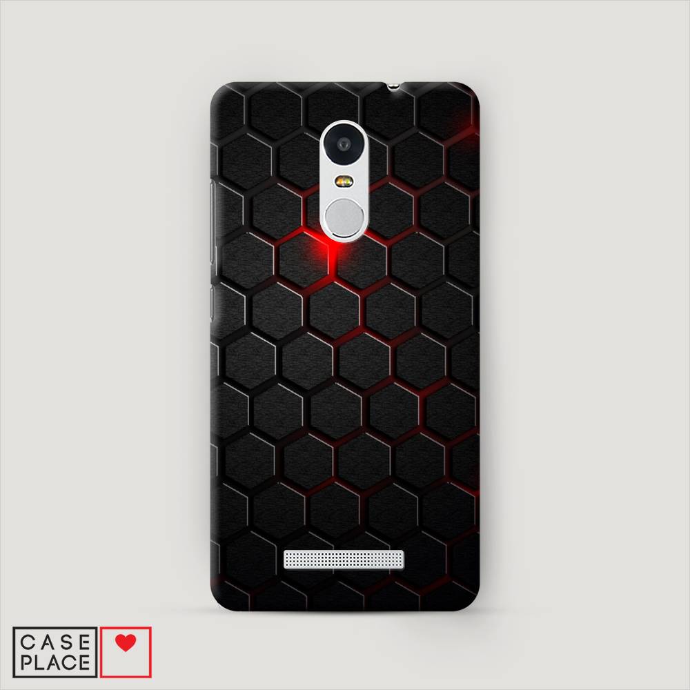 

Пластиковый чехол "Фон соты красные" на Xiaomi Redmi Note 3