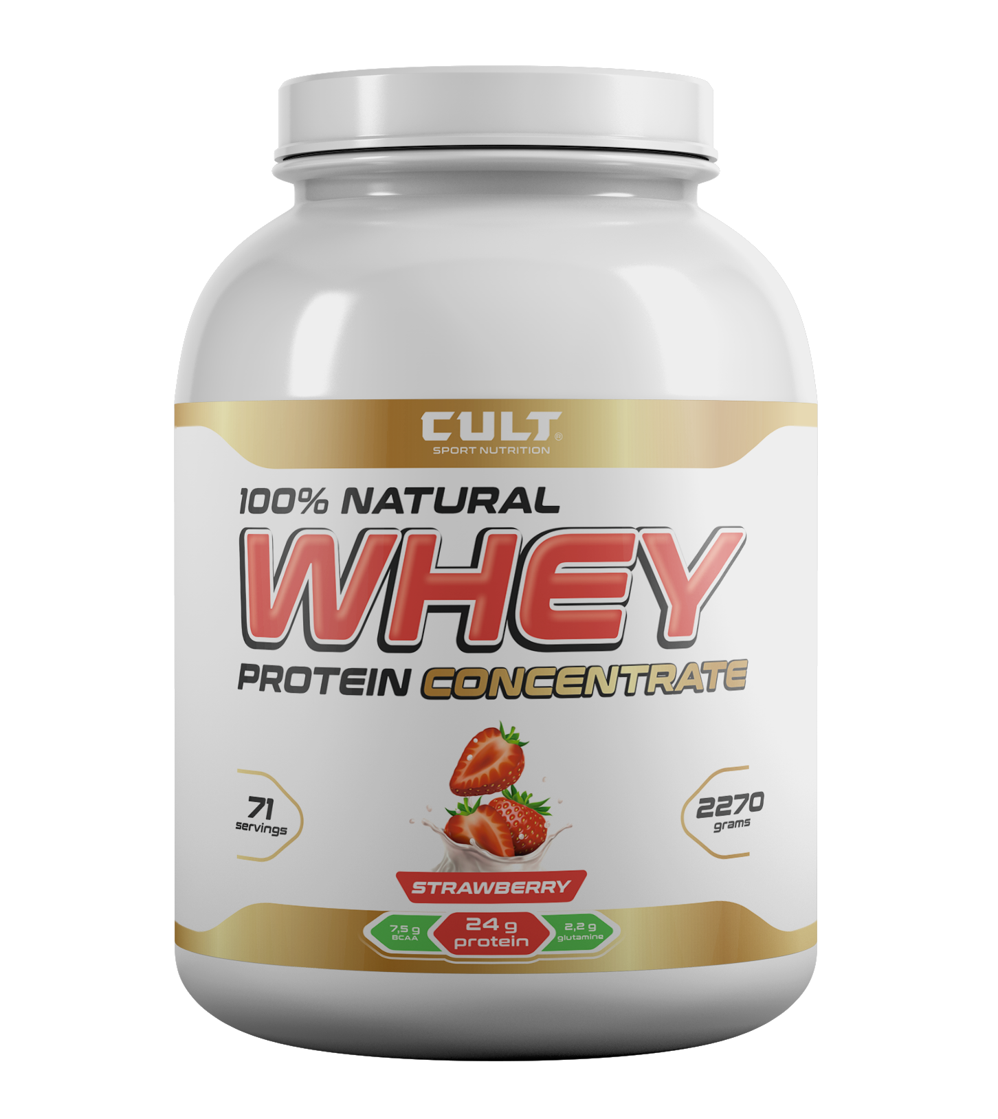 фото Протеин cult sport nutrition whey protein, 2270 г, strawberry