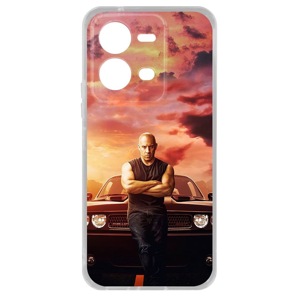 

Чехол-накладка Krutoff Clear Case Форсаж. Доминик Торетто для Vivo V25, Прозрачный