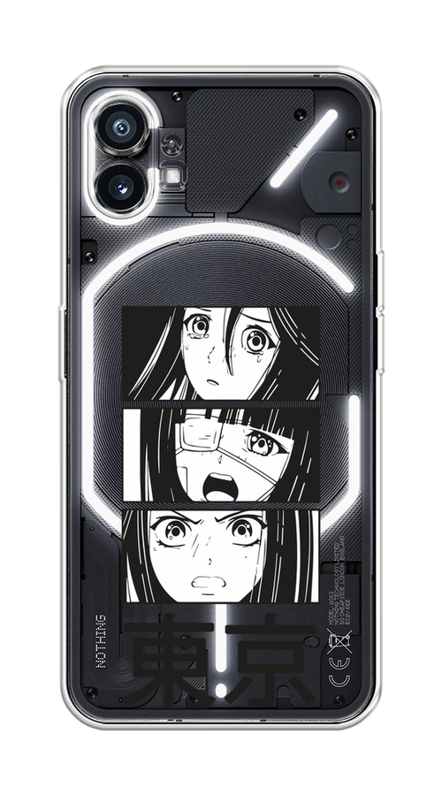 

Чехол Homey на Nothing Phone (1) "Tokyo girls", Белый;черный;прозрачный, 3300150-1
