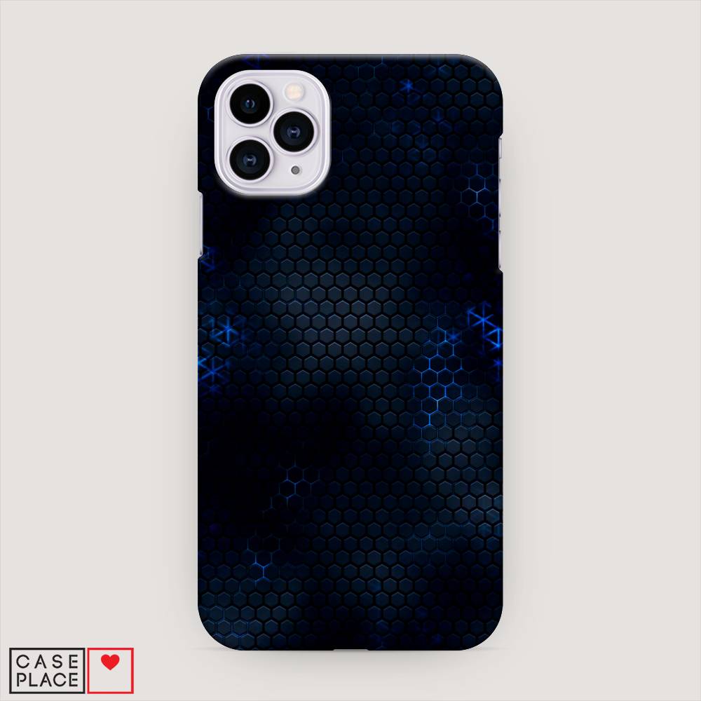 

Пластиковый чехол "Фон соты синие" на Apple iPhone 11 Pro, 12320-2
