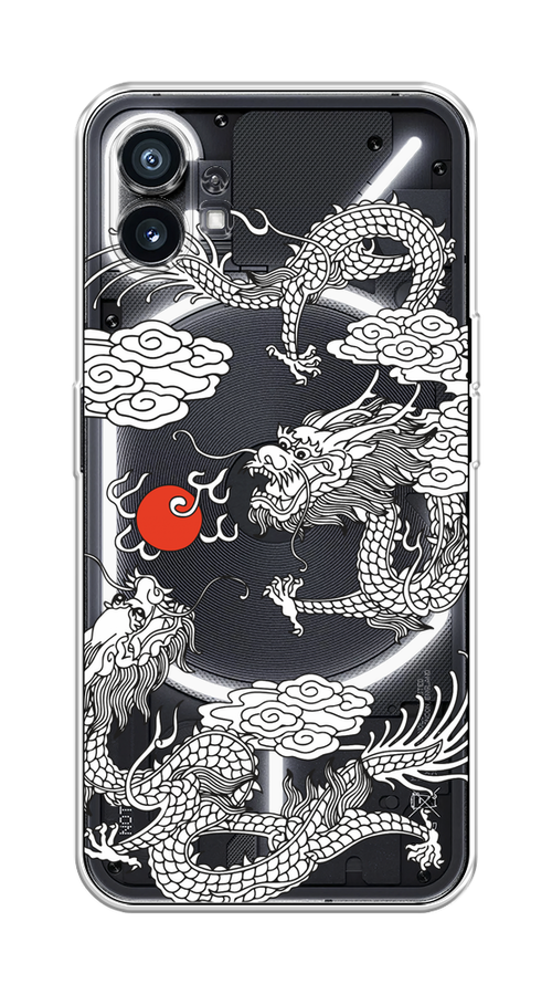 

Чехол Homey на Nothing Phone (1) "Драконы с ножом", Прозрачный;черный;белый, 3300150-1