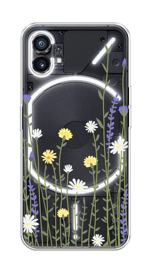 

Чехол Homey на Nothing Phone (1) "Ромашка и лаванда", Зеленый;желтый;прозрачный, 3300150-1