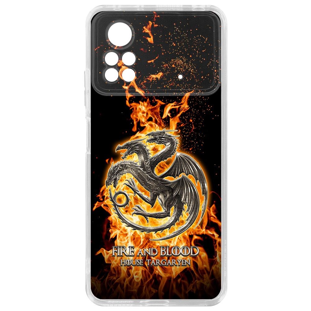 

Чехол-накладка Krutoff Clear Case Игра Престолов Дом Таргариен для Xiaomi Poco X4 Pro 5G, Прозрачный
