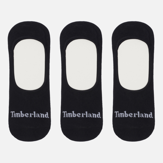 Комплект носков Timberland 3-Pack Stratham No-Show чёрный, Размер 42-46 EU