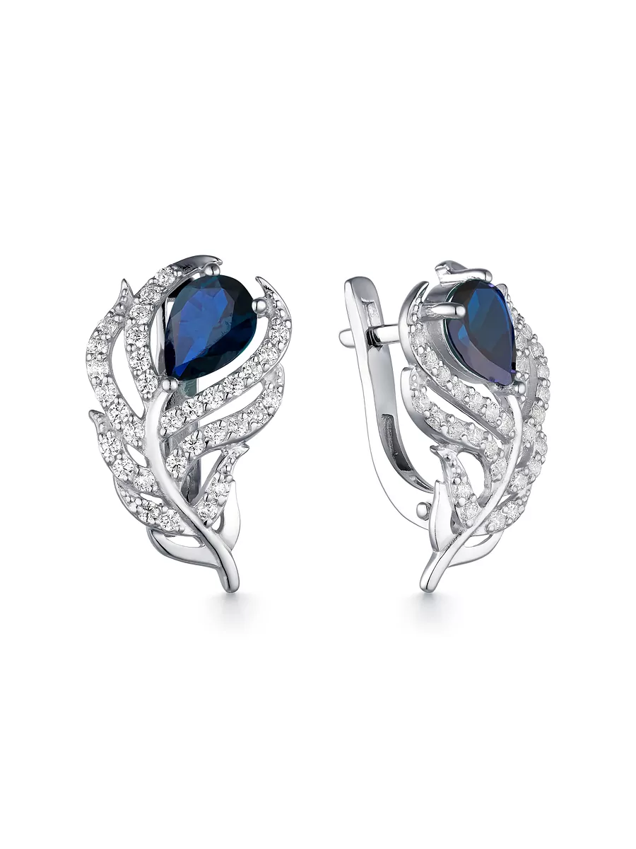 

Серьги из серебра Zlatera 00036, фианит, 00036