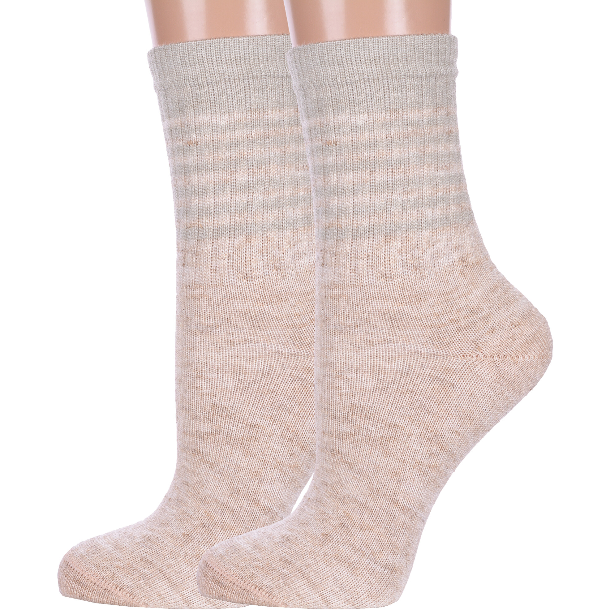 Комплект носков женских LorenzLine 2-В10 бежевых 23, 2 пары