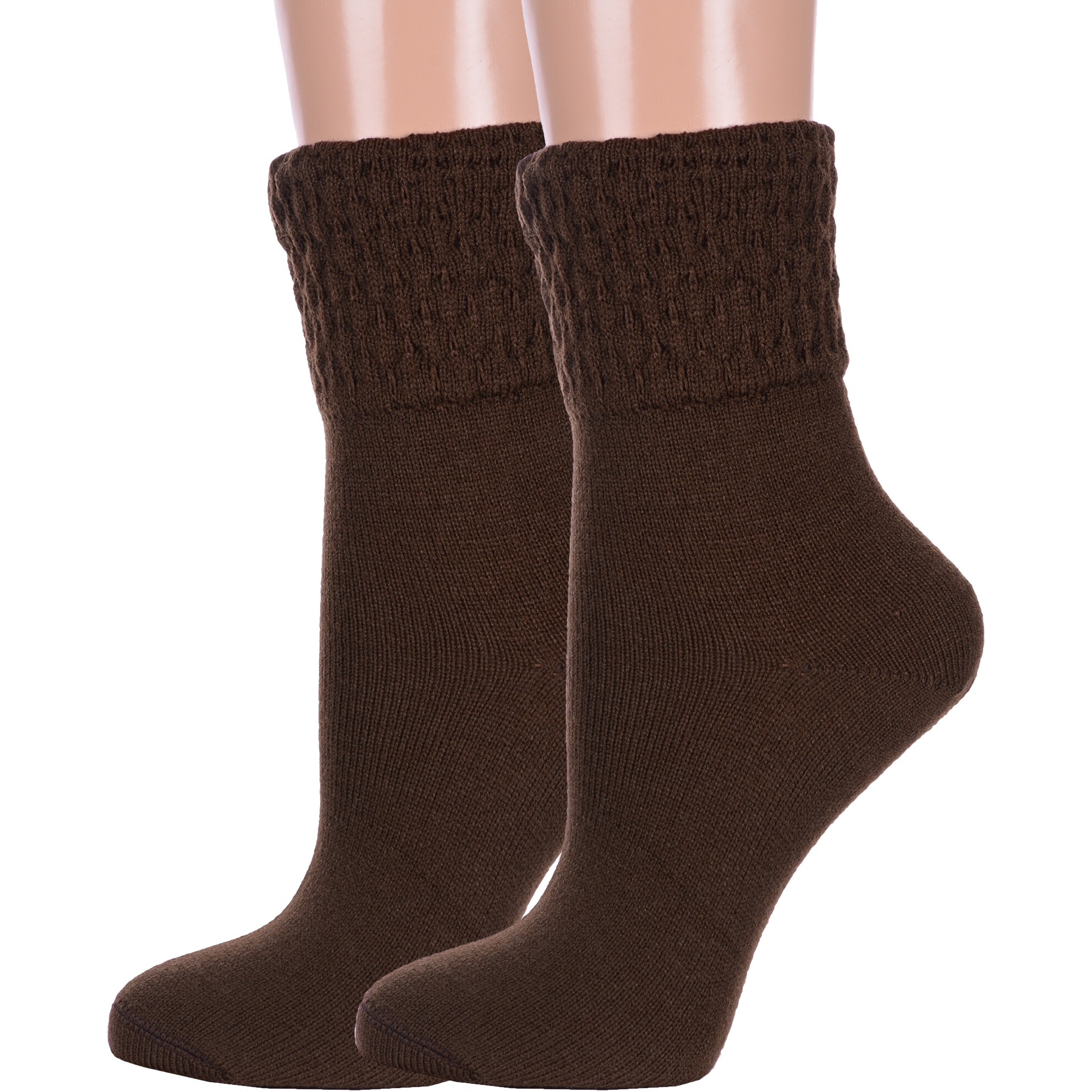 Комплект носков женских LorenzLine 2-В16 коричневых 23, 2 пары