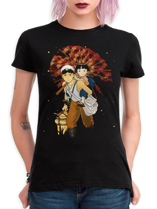 

Футболка женская DreamShirts Studio Могила светлячков / Аниме черная 3XL, Черный, Могила светлячков / Аниме