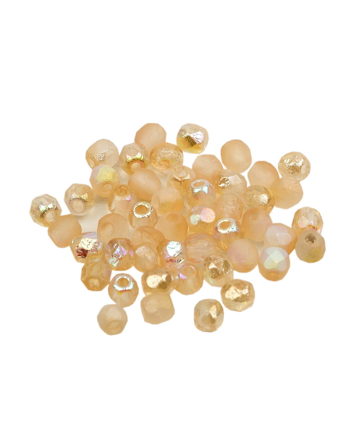 

Стеклянные чешские бусины ганеные круг р-р 3 мм Crystal Etched Yellow Rainbow 50шт, Разноцветный, FP-3