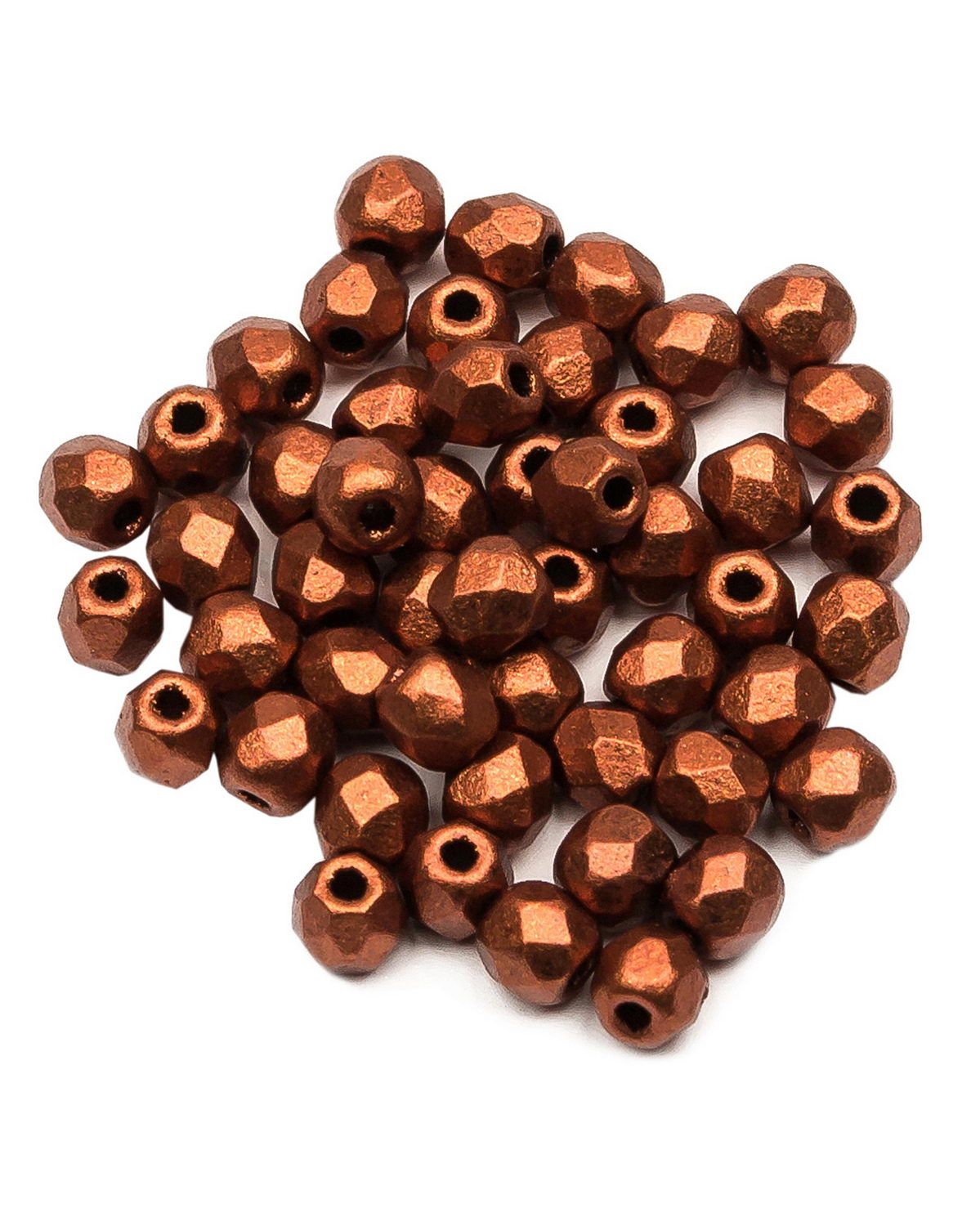 

Стеклянные чешские бусины, Fire polished beads, ганеные круглые, 3 мм Copper, 50шт, Коричневый, FP-3
