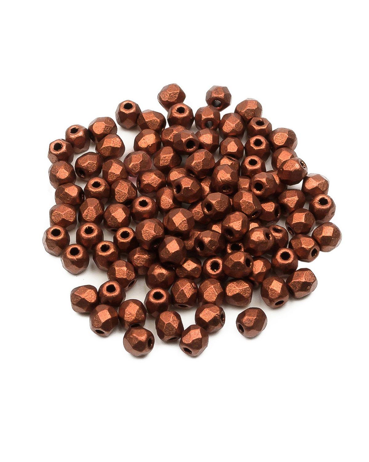

Стеклянные чешские бусины, Fire polished beads, ганеные круглые, 3 мм Copper, 100шт, Коричневый, FP-3