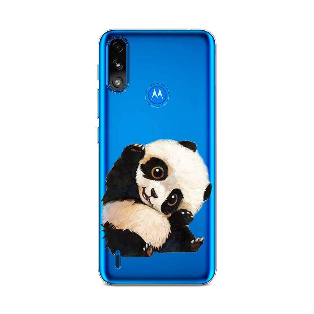 

Силиконовый чехол "Большеглазая панда" на Motorola Moto E7 Power, Большеглазая панда