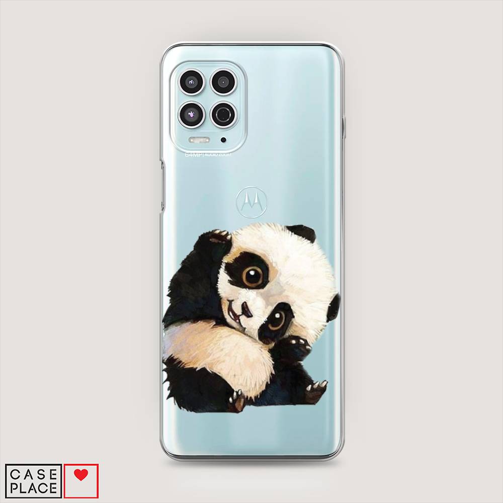 

Силиконовый чехол "Большеглазая панда" на Motorola Moto G100, Большеглазая панда