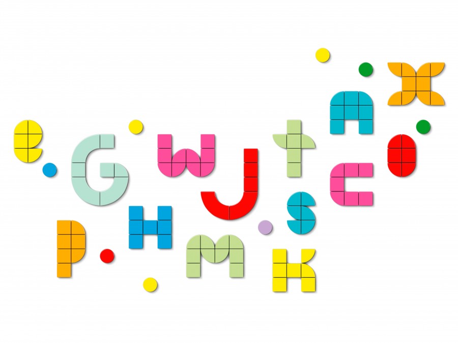 фото Набор для творчества lego dots 41950 большой набор тайлов: буквы