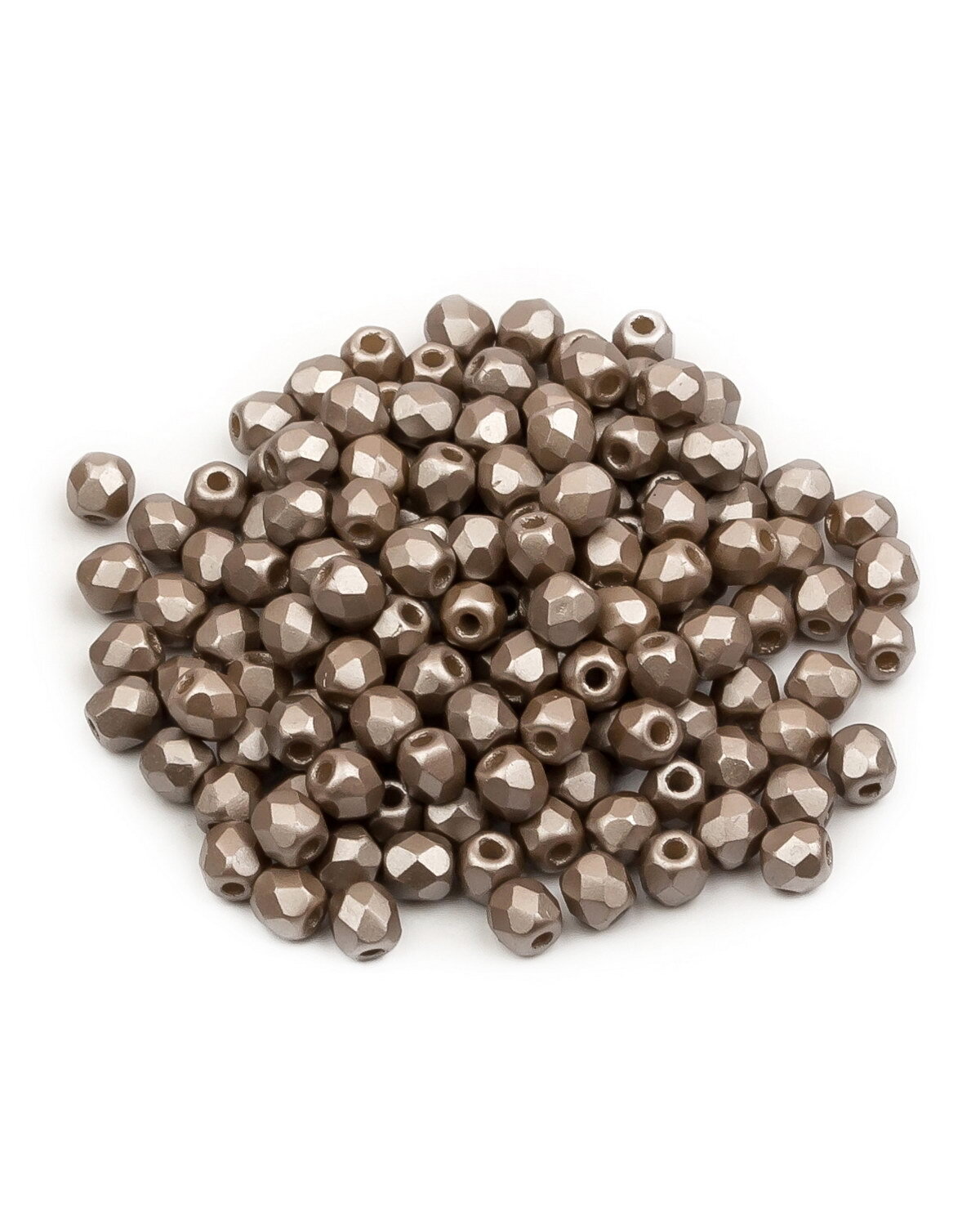 

Стеклянные чешские бусины ганеные круг р-р 3 мм Alabaster Pastel Lt.Brown 150шт, Коричневый, FP-3