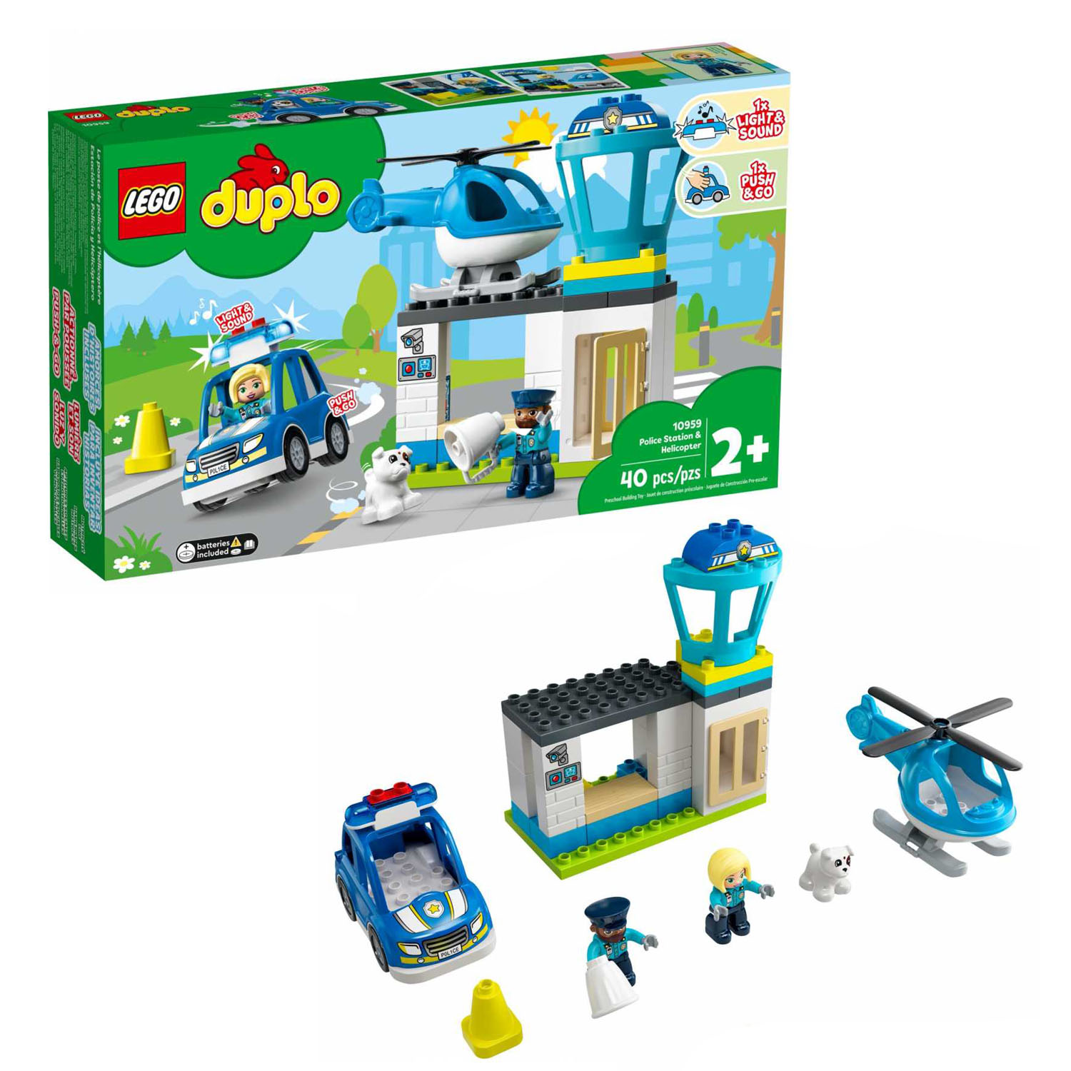 Купить Конструктор LEGO DUPLO Town 10959 Полицейский участок и вертолёт,