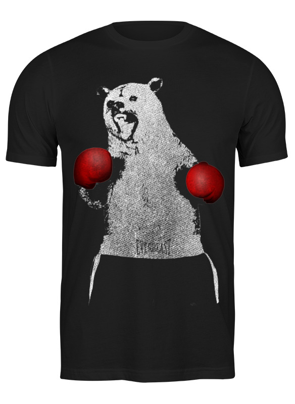 Футболка мужская Printio Медведь боксер черная XL