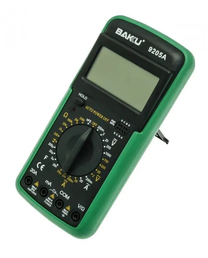 Мультиметр токоизмерительный цифровой (тестер электрический) BAKU BK-9205A тестер мультиметр для поиска скрытой проводки сем