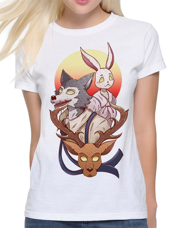 

Футболка женская DreamShirts Studio Beastars / Выдающиеся звери / Аниме белая L, Белый, Beastars / Выдающиеся звери / Аниме