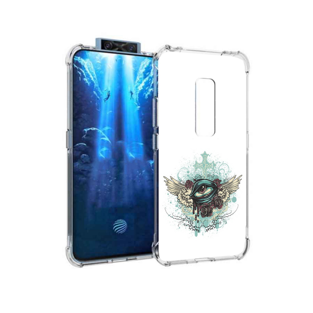 

Чехол MyPads Tocco для Vivo V17 Pro плачущий глаз с крыльями (PT226965.387.544), Прозрачный, Tocco