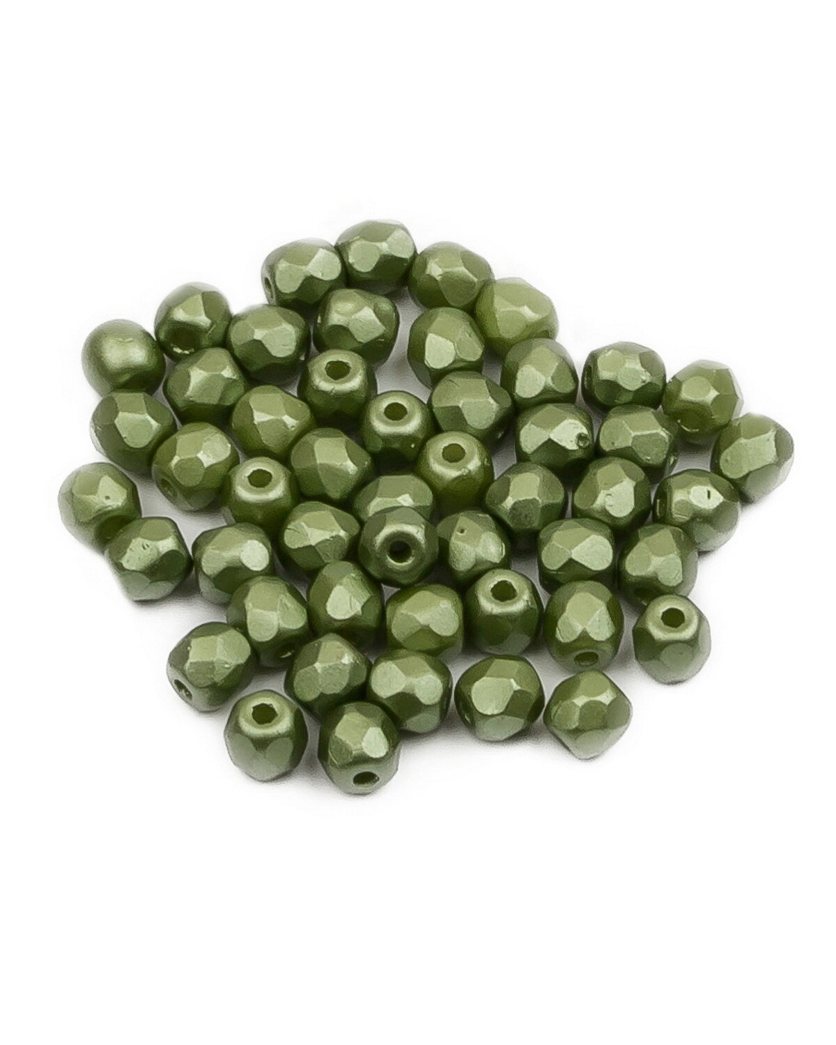 

Стеклянные чешские бусины ганеные круг р-р 3 мм Alabaster Pastel Olivine 50шт, Зеленый, FP-3
