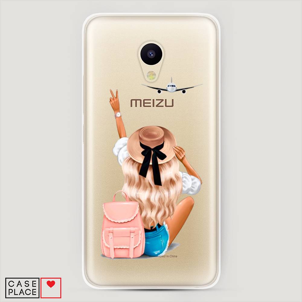 

Чехол Awog на Meizu M5c "Автостопом самолетом", Бежевый;розовый;голубой, 72350-7
