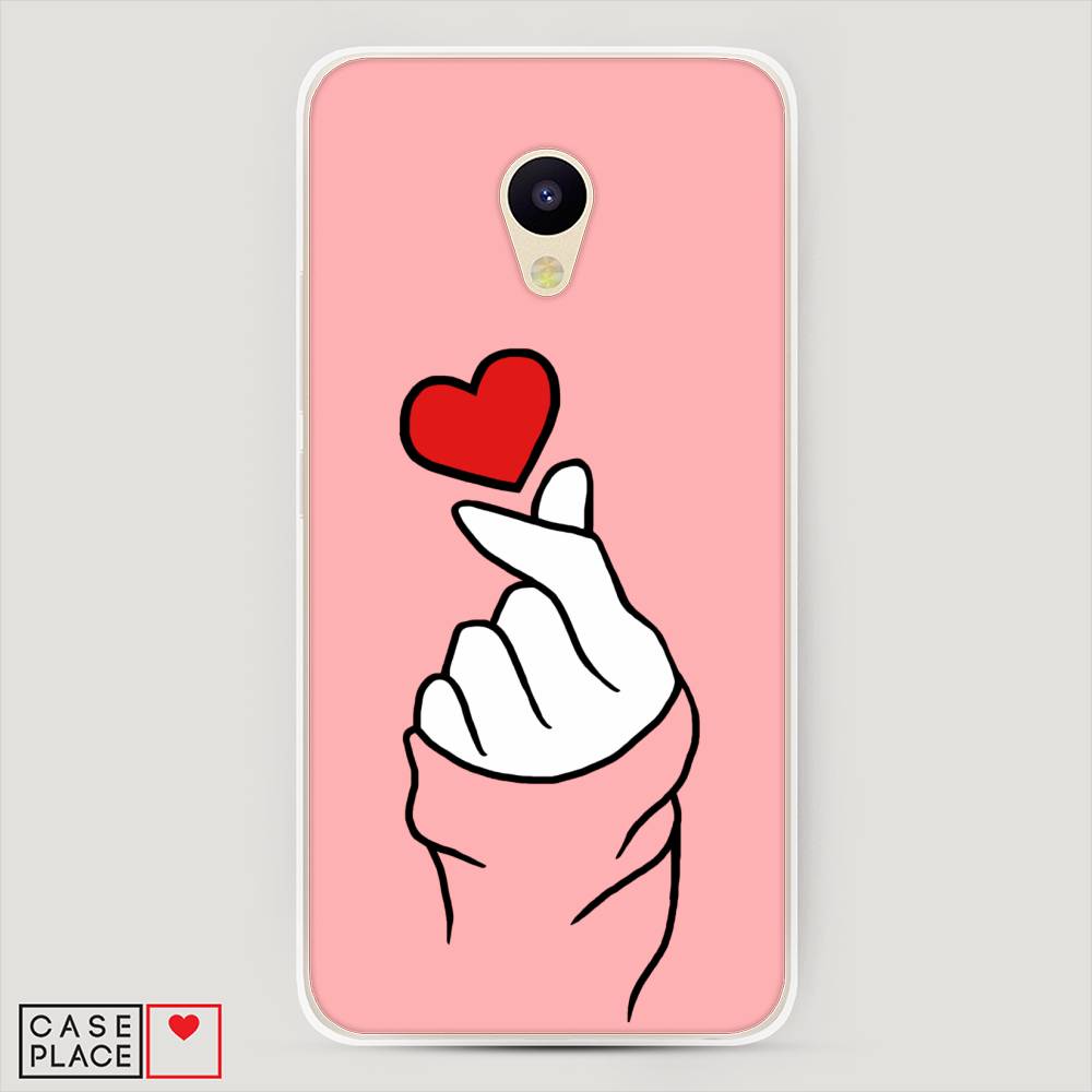

Чехол Awog на Meizu M5c "Милое сердечко", Белый;красный;черный, 72350-7