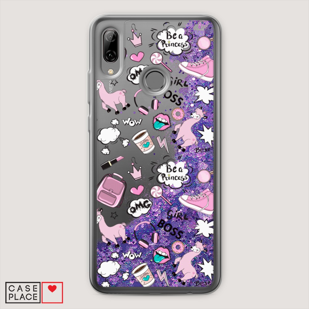 

Чехол Awog на Huawei P Smart 2019/Honor 10 Lite "Стильная лама", Разноцветный, 67592-1