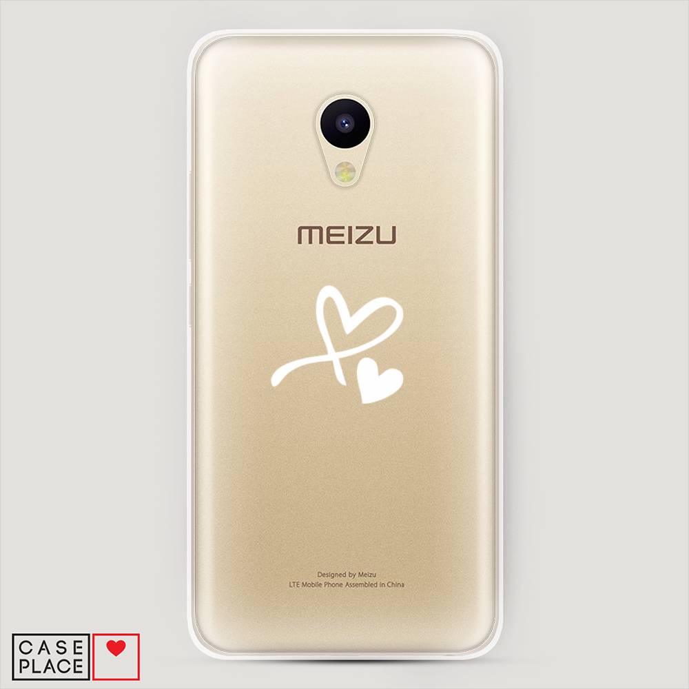 

Чехол Awog на Meizu M5c "Сердечко минимализм", Белый, 72350-6